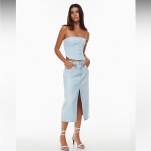 Denim Forum Light Blue 90s Halle Skirt